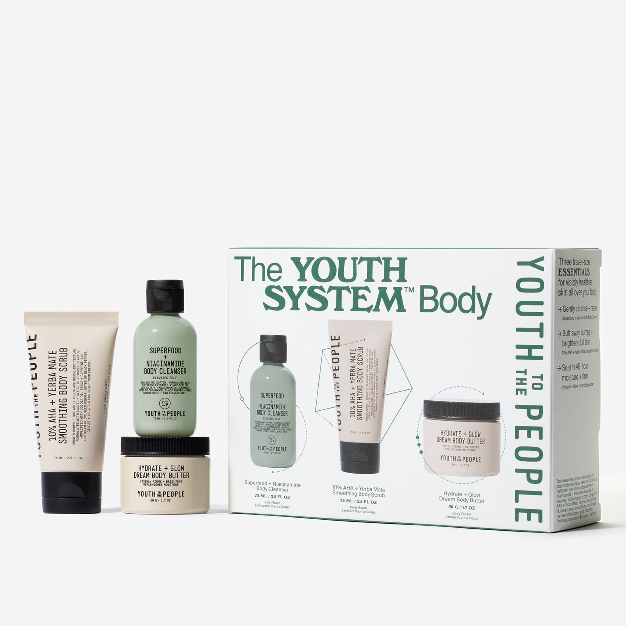 The Youth System Body Care Kit Youth To The People - 67oz $45